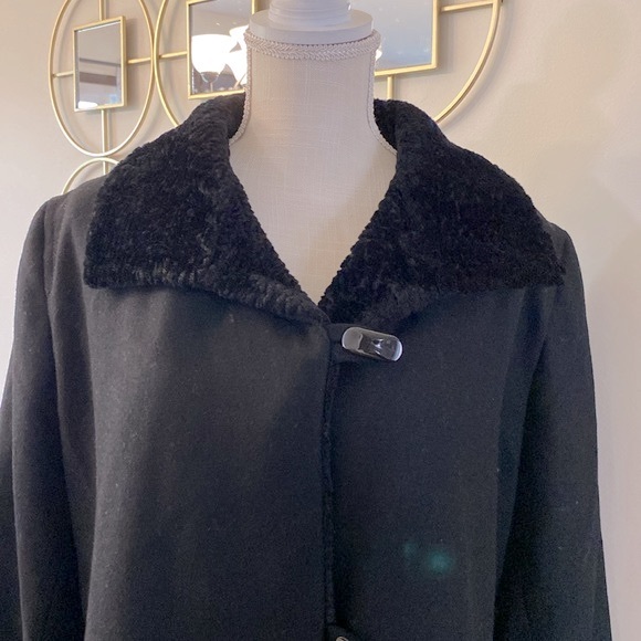 Bill Blass signature woman’s lambs wool blend long maxi collard coat size 14 🌹 - Picture 3 of 12